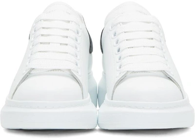 Shop Alexander Mcqueen White And Silver Oversized Sneakers In 9071 White/silver