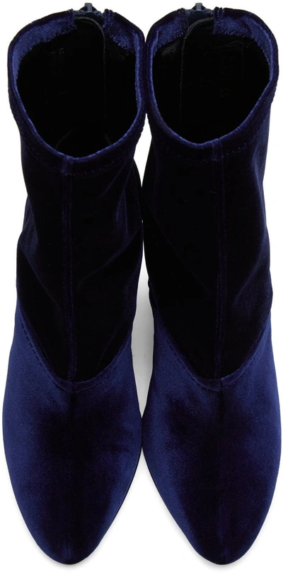 Shop 3.1 Phillip Lim / フィリップ リム 3.1 Phillip Lim Blue Velvet Kyoto Boots In Rq431 Royal Blue