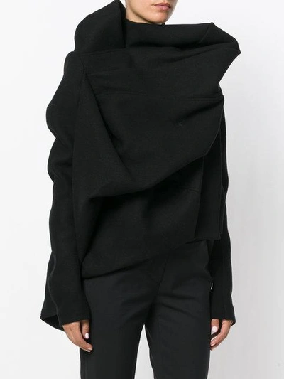 Shop Rick Owens Draped Jacket