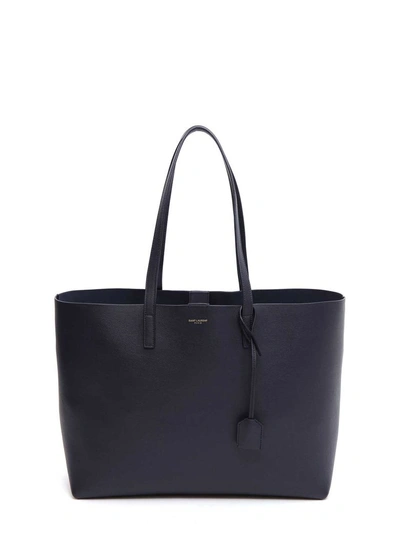 Saint Laurent Large Shopping Tote In Deep Blue