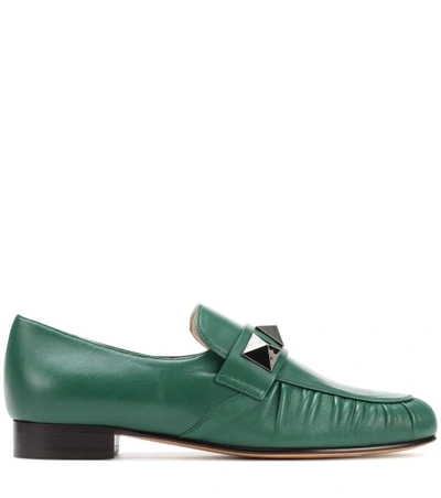 Shop Valentino Garavani Rockstud Leather Loafers