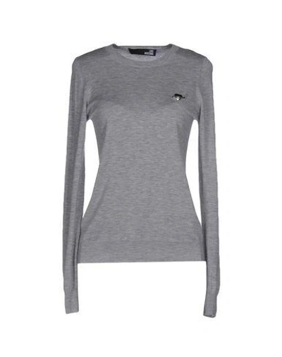 Shop Love Moschino Sweater In Light Grey