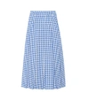 GUCCI PLEATED CHECKED WOOL SKIRT,P00268082-6