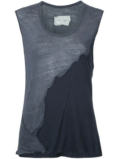 Shop Greg Lauren Tanktop Mit Patchwork-design - Grau In Grey