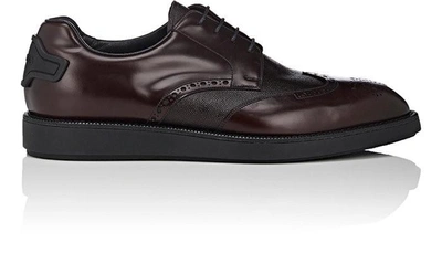 Prada Logo-patch Leather Wingtip Bluchers