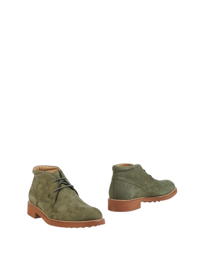 Tod's Boots In Military Green