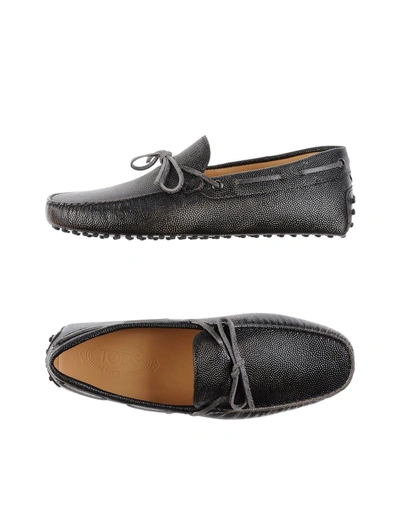 Tod's Loafers In Steel Grey