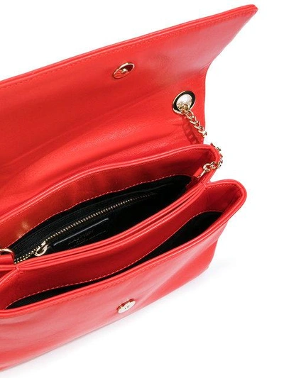 Shop Lanvin Foldover Shoulder Bag In Red