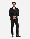 DOLCE & GABBANA TWO-PIECE DOUBLE-BREASTED WOOL SUIT WITH PATCH,GK03MZFJ2A3S8030