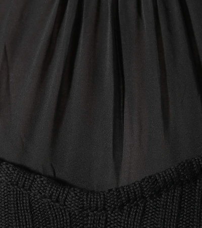 Shop Valentino Long-sleeved Dress In Black