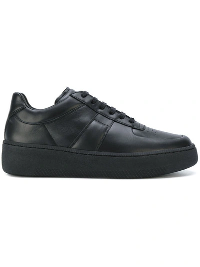 Shop Maison Margiela Platform Sole Sneakers - Black