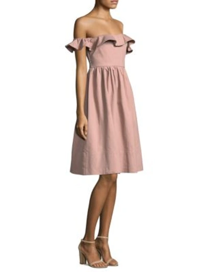 Shop Apiece Apart Novella Maria Fit-and-flare Dress In Mauve