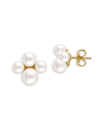 Shop Majorica 5-7mm White Organic Pearl Stud Earrings