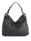 KARL LAGERFELD LETITIA LEATHER HOBO BAG,0400092531800