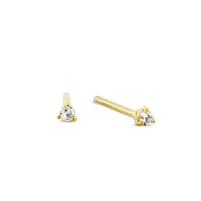 Shop Monarc Jewellery Signature Topaz Stud Gold Vermeil