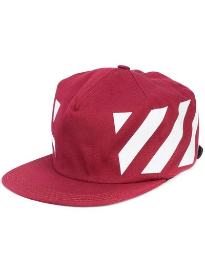 Shop Off-white Red Diagonals Cap