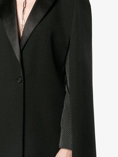 Shop Givenchy Cape Detail Blazer In Black