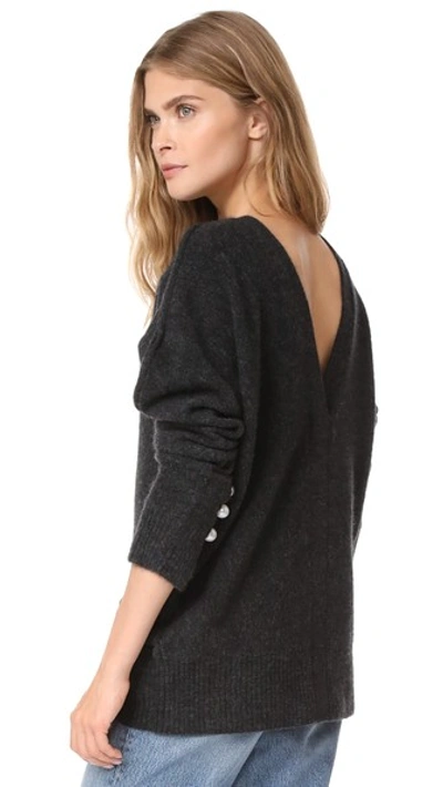 3.1 Phillip Lim / フィリップ リム Sweater With Back V In Charcoal