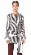 VICTORIA VICTORIA BECKHAM WAIST TIE BLOUSE