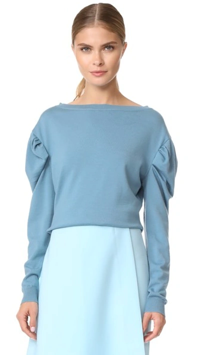 Nina Ricci Puff Sweater In Blue