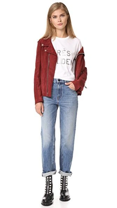 Shop Golden Goose Chiodo Jacket In Bordeaux