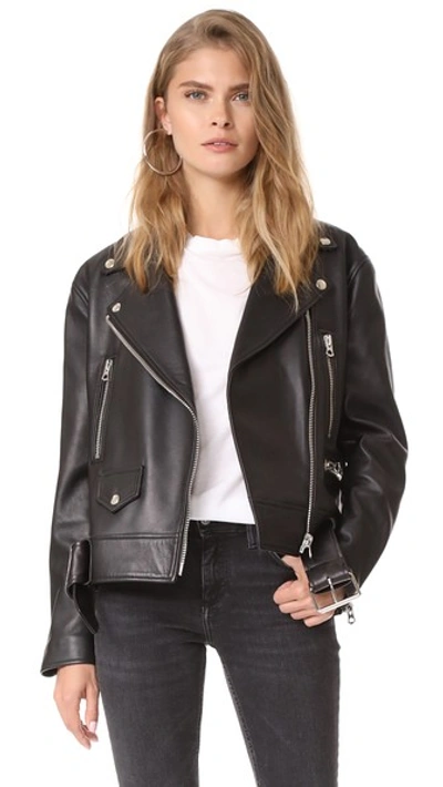 Acne merlyn leather jacket hot sale