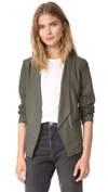 Cupcakes And Cashmere Deva Leather Jacket In Army
