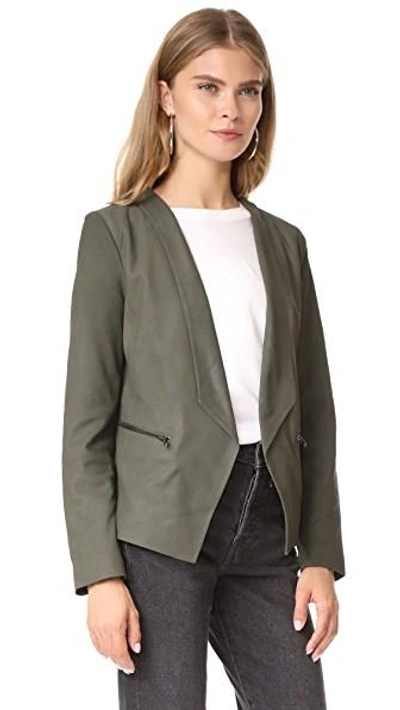 Shop Cupcakes And Cashmere Deva Leather Jacket In Army