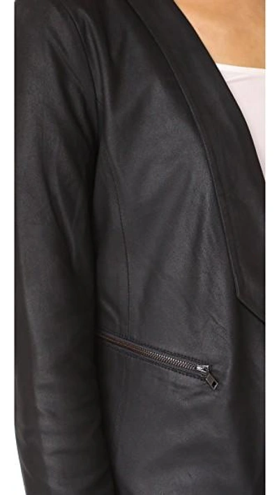 Shop Cupcakes And Cashmere Deva Leather Jacket In Black