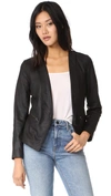 Cupcakes And Cashmere Deva Leather Jacket In Black