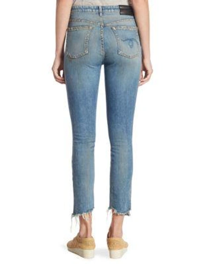 Shop R13 Jenny Frayed Hem Skinny Pants In Shiloh