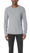 VINCE FLAT BACK RIB LONG SLEEVE HENLEY,VINCE49078