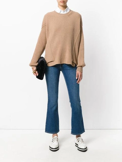 Shop Stella Mccartney Ribbed Jumper - Brown