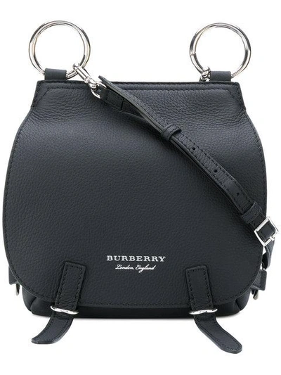 Burberry Bridle Leather Shoulder Bag In Black