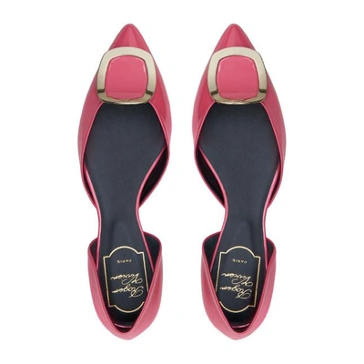 Shop Roger Vivier Dorsay Ballerinas In Patent Leather In Pink