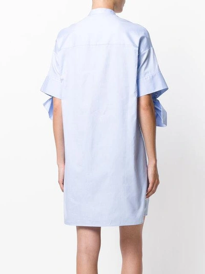 Shop Victoria Victoria Beckham Bow Sleeve Shirt Dress