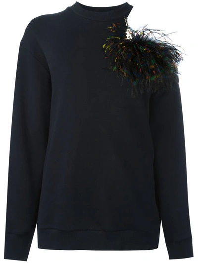 Shop Christopher Kane Feather Sweatshirt
