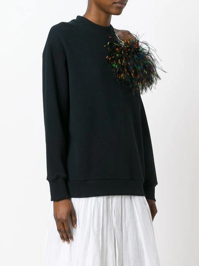 Shop Christopher Kane Feather Sweatshirt