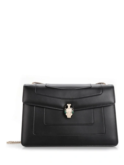 Bulgari 'serpenti Forever' Black Hobo Bag