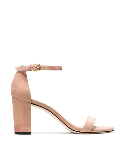Stuart Weitzman The Nearlynude Sandal In Naked Suede