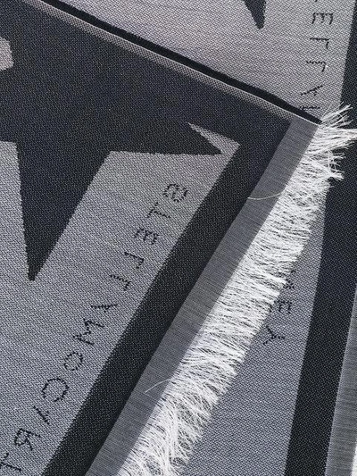 Shop Stella Mccartney Star Patterned Scarf - Grey