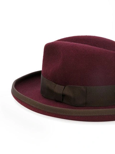 Shop Stella Mccartney Classic Trilby Hat - Red