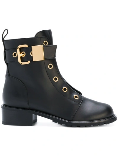 Giuseppe Zanotti Embellished Boots In Black Gold