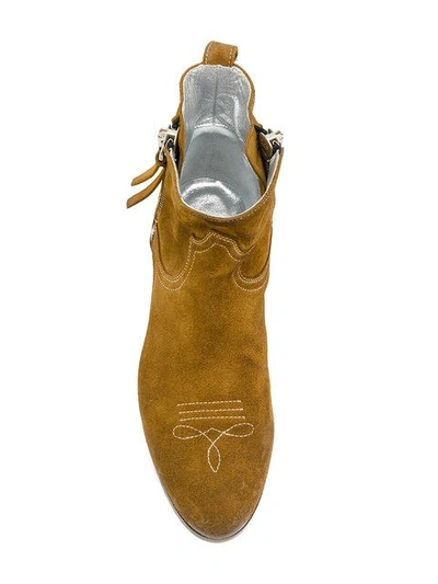 Shop Golden Goose Stitching Detail Boots