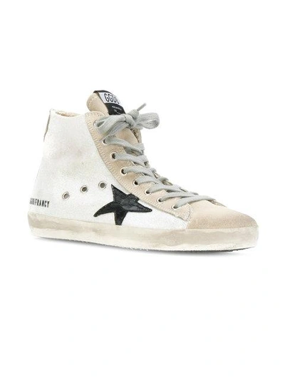 Shop Golden Goose Deluxe Brand Francy High-top Sneakers - White