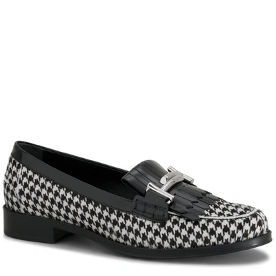 Tod's Effect Leather In White/black