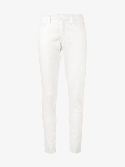 Shop Frame Denim Le Garcon White Mid Rise Skinny Jeans