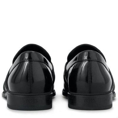 Shop Tod's Loafers In Leather In Black