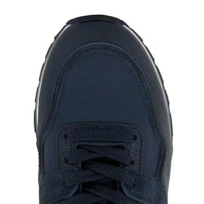 Shop Tod's Sneakers In Leather In Blue