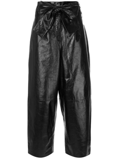 Valentino Belted Bow Trousers - Black